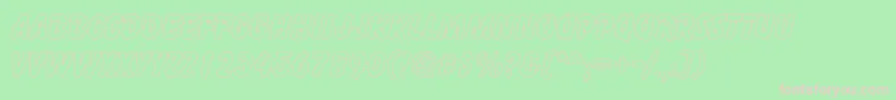 CartoonHollow Font – Pink Fonts on Green Background