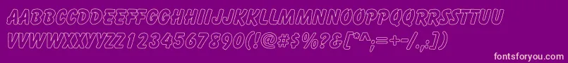 CartoonHollow Font – Pink Fonts on Purple Background