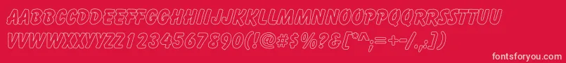 CartoonHollow Font – Pink Fonts on Red Background