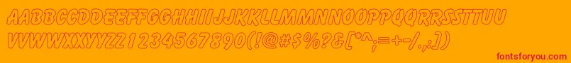 CartoonHollow Font – Red Fonts on Orange Background