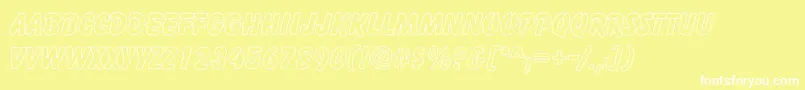 CartoonHollow Font – White Fonts on Yellow Background