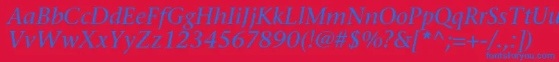 fuente SonetserifItalic – Fuentes Azules Sobre Fondo Rojo