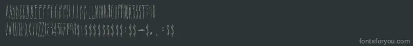 Weitere Informationen zur ScarBleed-Schriftart ScarBleed-Schriftart – Graue Schriften auf schwarzem Hintergrund