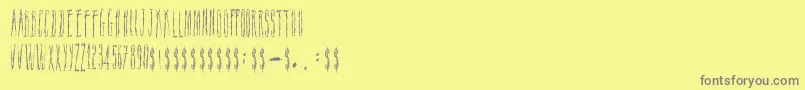 Police ScarBleed – polices grises sur fond jaune