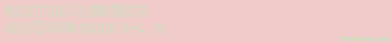 フォントScarBleed – ピンクの背景に緑の文字
