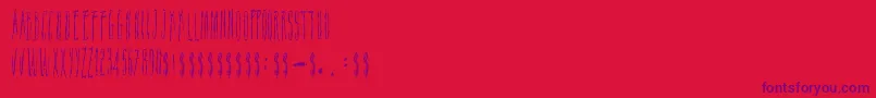 ScarBleed Font – Purple Fonts on Red Background