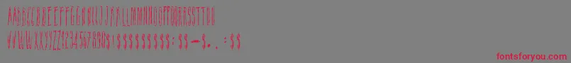 ScarBleed Font – Red Fonts on Gray Background