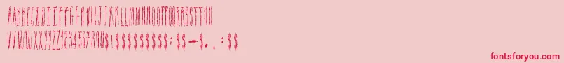 ScarBleed Font – Red Fonts on Pink Background
