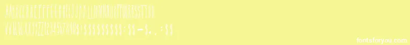 ScarBleed Font – White Fonts on Yellow Background