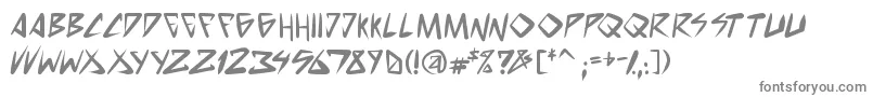 SpacePunkBold-fontti – harmaat kirjasimet valkoisella taustalla