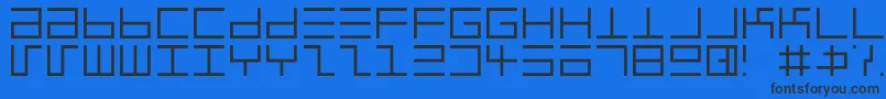 Eppselrg Font – Black Fonts on Blue Background