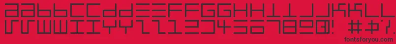 Eppselrg-fontti – mustat fontit punaisella taustalla