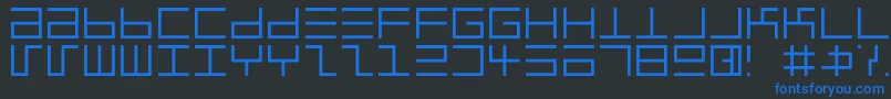 Eppselrg Font – Blue Fonts on Black Background