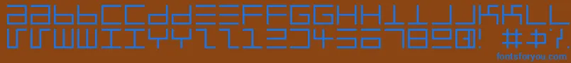 Eppselrg Font – Blue Fonts on Brown Background