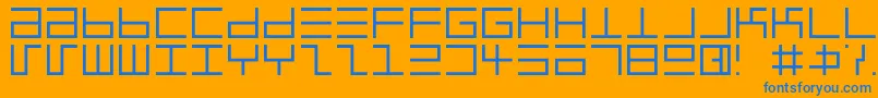 Eppselrg Font – Blue Fonts on Orange Background