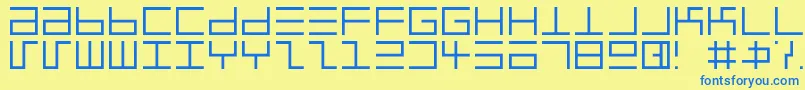Eppselrg Font – Blue Fonts on Yellow Background