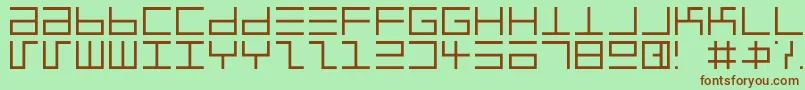 Eppselrg Font – Brown Fonts on Green Background