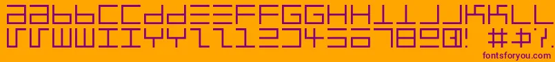 Eppselrg Font – Purple Fonts on Orange Background