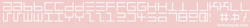 Fonte Eppselrg – fontes brancas em um fundo rosa