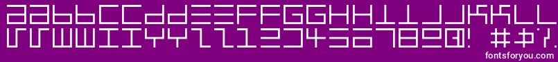 Police Eppselrg – polices blanches sur fond violet