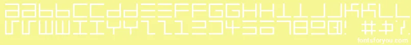 Eppselrg Font – White Fonts on Yellow Background