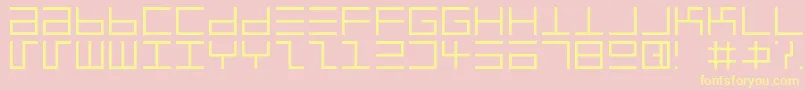 Eppselrg Font – Yellow Fonts on Pink Background