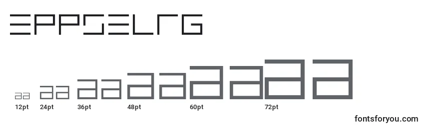 Размеры шрифта Eppselrg