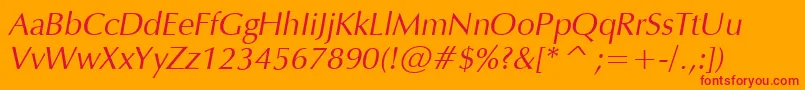Verahi Font – Red Fonts on Orange Background