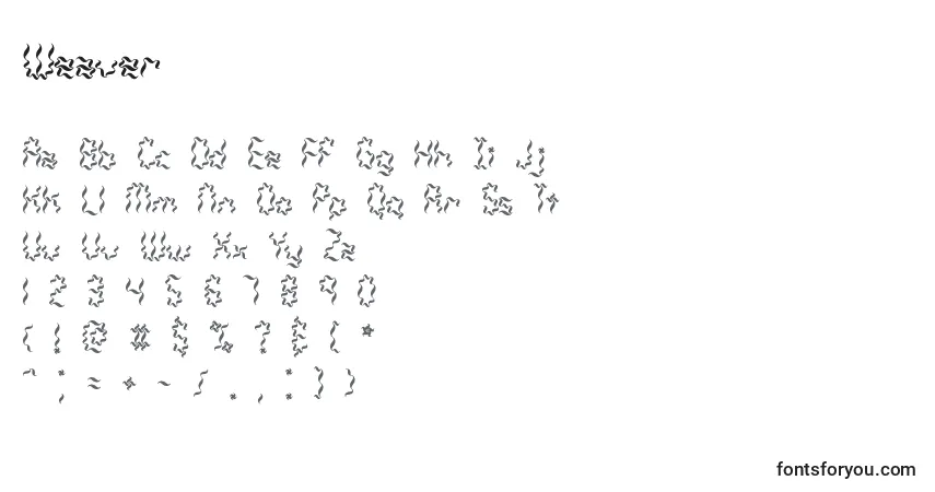 Schriftart Weaver – Alphabet, Zahlen, spezielle Symbole