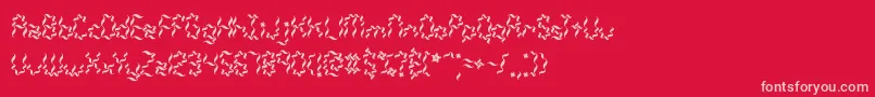 Police Weaver – polices roses sur fond rouge