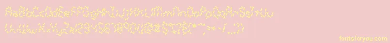Weaver-Schriftart – Gelbe Schriften auf rosa Hintergrund