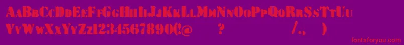 Dr.Enoksen Font – Red Fonts on Purple Background