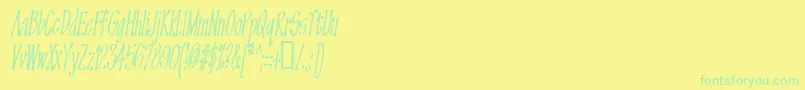Omega Old Face Font – Green Fonts on Yellow Background