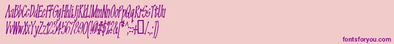 Omega Old Face Font – Purple Fonts on Pink Background
