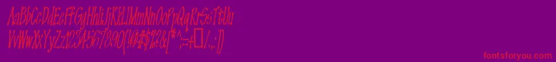 Police Omega Old Face – polices rouges sur fond violet