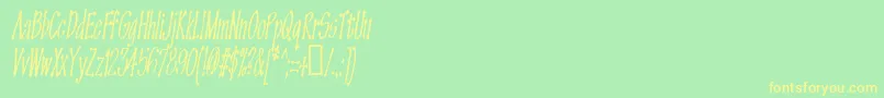 Omega Old Face Font – Yellow Fonts on Green Background
