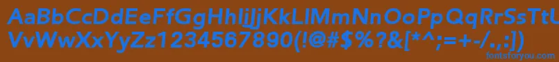 Więcej informacji o czcionce FredericBlackItalic Czcionka FredericBlackItalic – niebieskie czcionki na brązowym tle