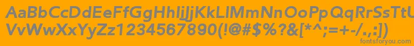 Czcionka FredericBlackItalic – szare czcionki na pomarańczowym tle