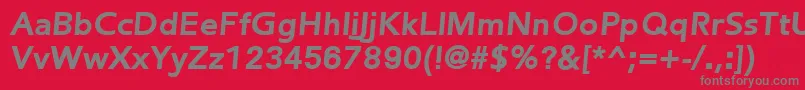 フォントFredericBlackItalic – 赤い背景に灰色の文字