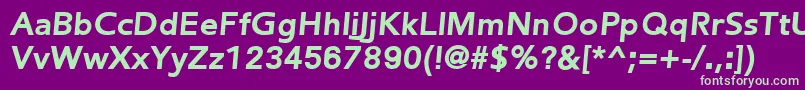 フォントFredericBlackItalic – 紫の背景に緑のフォント