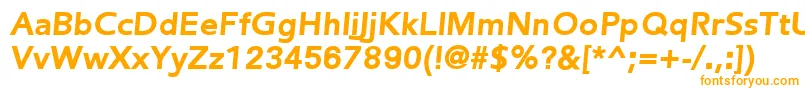 Czcionka FredericBlackItalic – pomarańczowe czcionki na białym tle