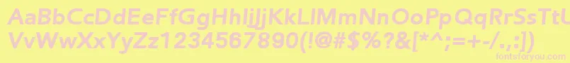 FredericBlackItalic-Schriftart – Rosa Schriften auf gelbem Hintergrund