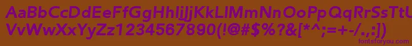Więcej informacji o czcionce FredericBlackItalic Czcionka FredericBlackItalic – fioletowe czcionki na brązowym tle
