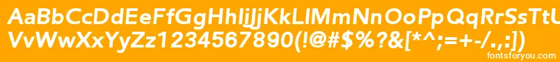 フォントFredericBlackItalic – オレンジの背景に白い文字