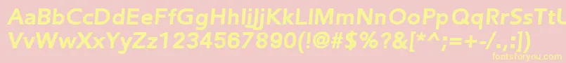 Шрифт FredericBlackItalic – жёлтые шрифты на розовом фоне