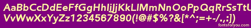 Czcionka FredericBlackItalic – żółte czcionki na fioletowym tle