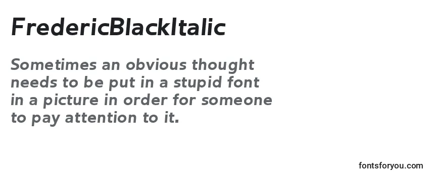 FredericBlackItalic Font