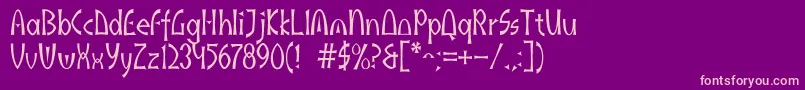 Akaindic Font – Pink Fonts on Purple Background