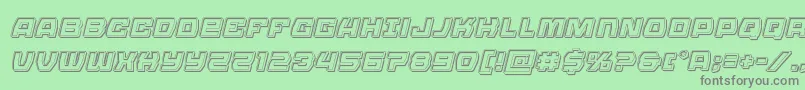 Olympiccarrierengraveital Font – Gray Fonts on Green Background