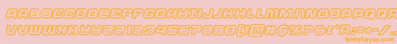 Olympiccarrierengraveital Font – Orange Fonts on Pink Background